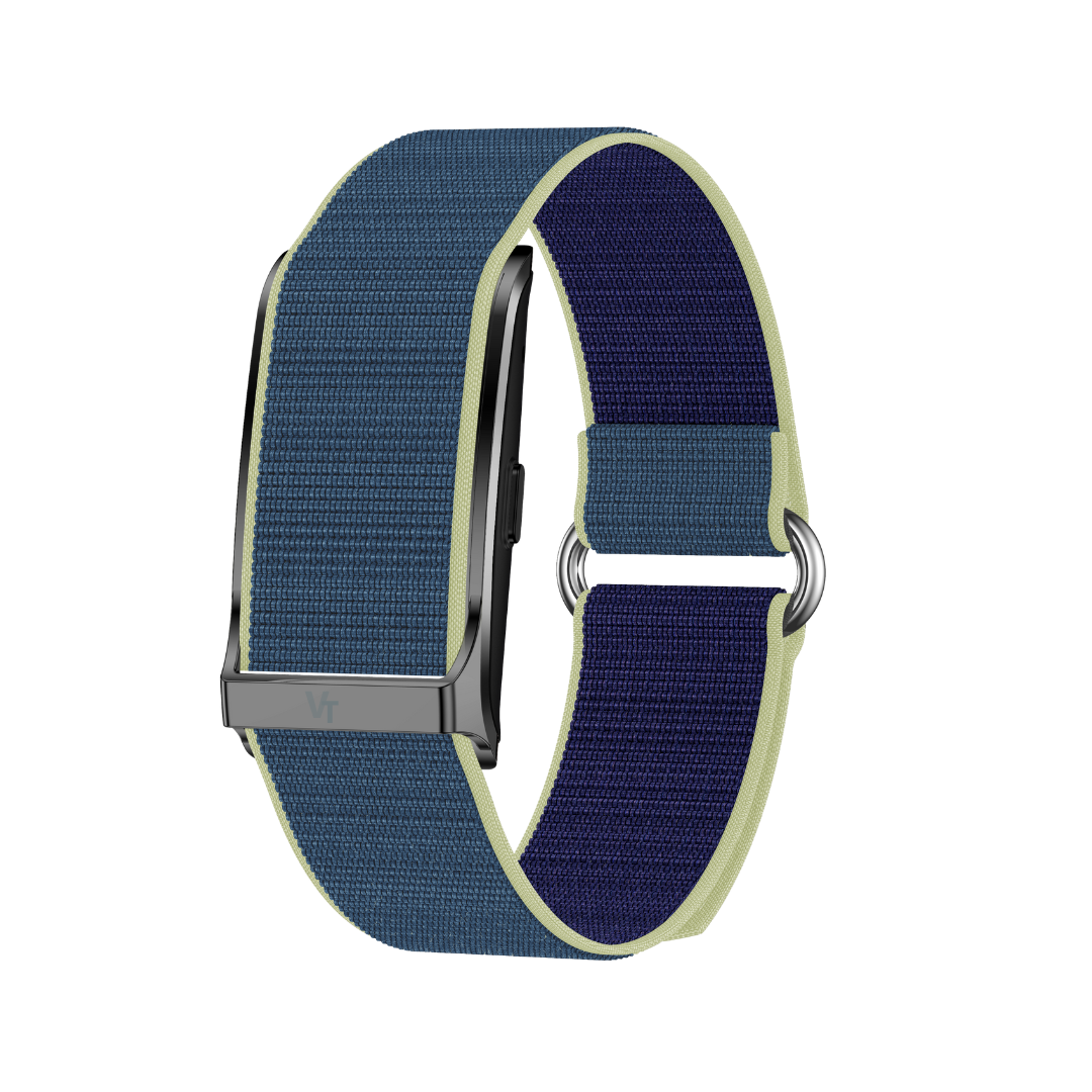 VitaTrack ONE - Capteur de Santé Intelligent - Bracelet Nylon Tressé Nuit Étoilée - Vitatrack
